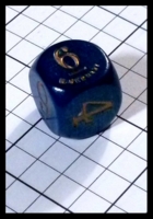 Dice : Dice - 6D - Blue Numeral West German Dice - Ebay Sept 2013